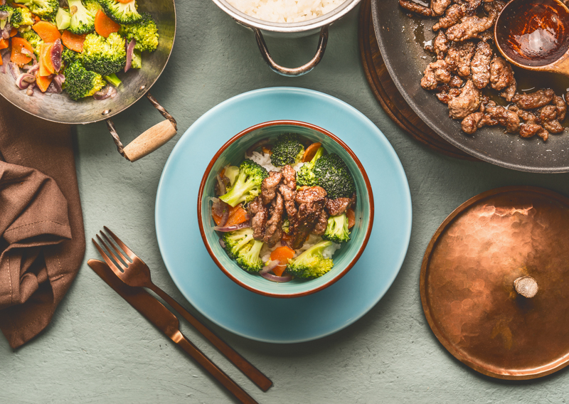 Beef stir fry with vegetables