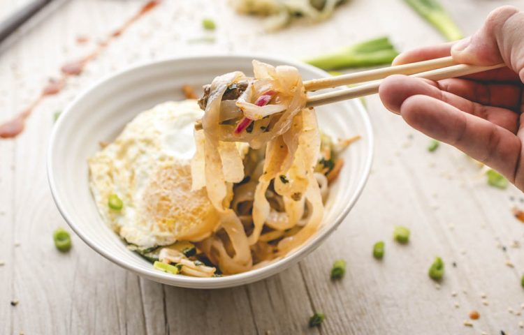 Paleo bimbimbap Miracle Noodle bowl